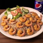 Grilled Shrimp Over Rice