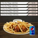 Hot Wings with Fries