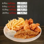 Wings with Fries